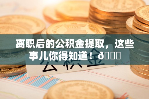 长泰离职后的公积金提取,这些事儿你得知道!😎 长泰离职后的公积金提取,这些事儿你得知道!😎
